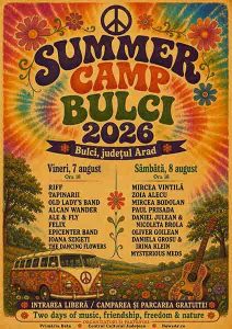 Bulci 2026 vintage Mircea Vintilă, Zoia Alecu, Mircea Bodolan, RIFF și Țapinarii la Summer Camp Bulci 2026